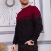 Светр чоловічий, колір бордово-чорний
