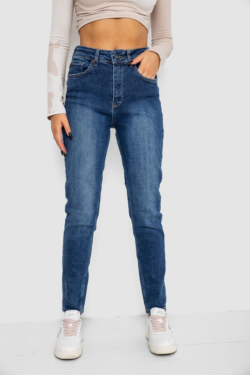23846214-679c-11ef-8588-d8cb8a9c13c3 Джинси жіночі Mom-fit стрейч, колір синій
