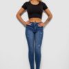 Джинси жіночі однотонні Skinny, колір синій