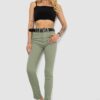 Джинси жіночі Skinny Американки, колір оливковий