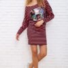 422c6764-f90e-11eb-b1e0-d8cb8a9c13c3-1 Коротка сукня, в рожево-синю смужку з принтом