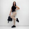 5762046386_trikotazhni-losini-rubchik Трикотажні лосини рубчик зі штрипками "Toffee" | Батал