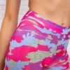 Жіночі велотреки, принтовані, малиново-фіолетового кольору