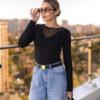 6858185770_zhinocha-koftinka-z Жіноча кофтинка з декольте сітка "Annabel" | Норма і батал