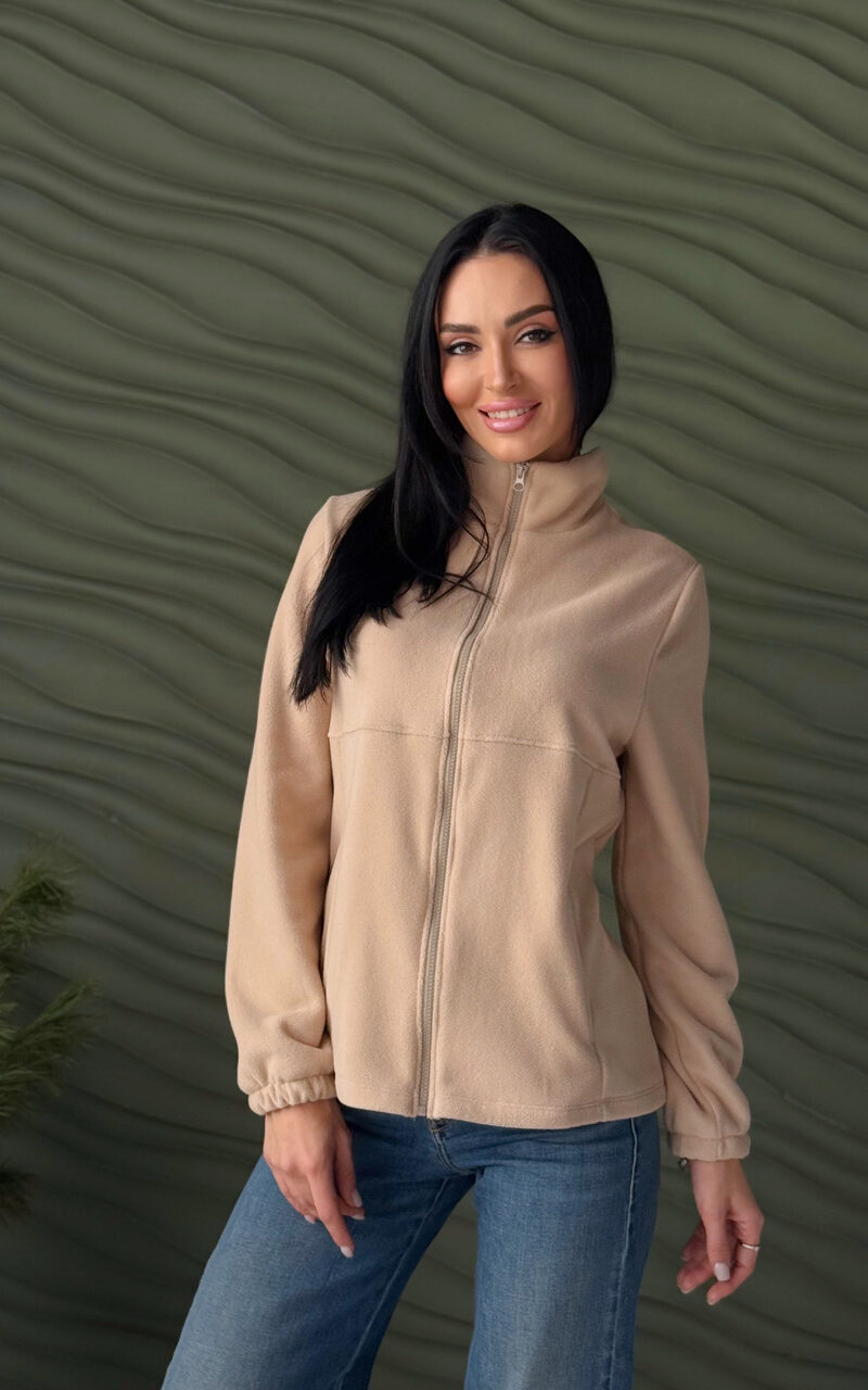 6973813997_flisova-zhinocha-kofta Флісова жіноча кофта на блискавці "Jacket" | Норма і батал