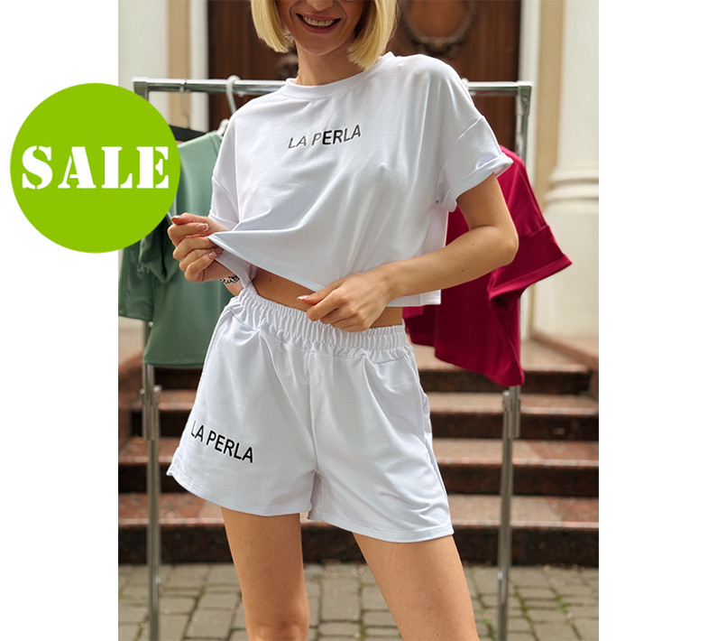 Костюм спортивний з шортами "La perla"