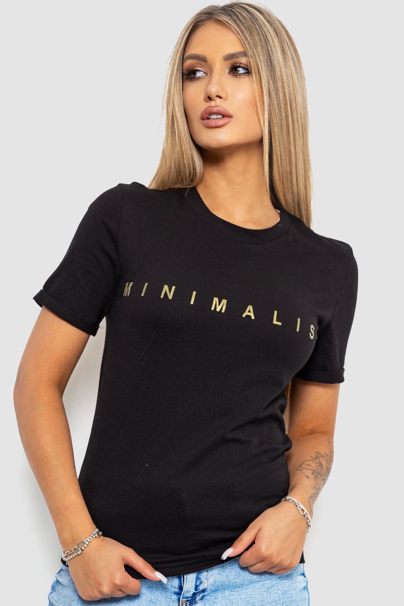 77ce9178-1d0e-11ef-8588-d8cb8a9c13c3-33 Футболка жіноча з принтом, колір чорний