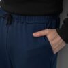 Спортивні штани чоловічі двонитка, колір темно-синій