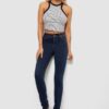 Джинси жіночі однотонні Skinny, колір синій