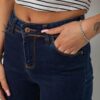 Джинси жіночі однотонні Skinny, колір синій