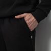Спортивні штани чоловічі однотонні на поларфлісі, колір чорний