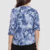 Блуза з квітковим принтом, колір синій