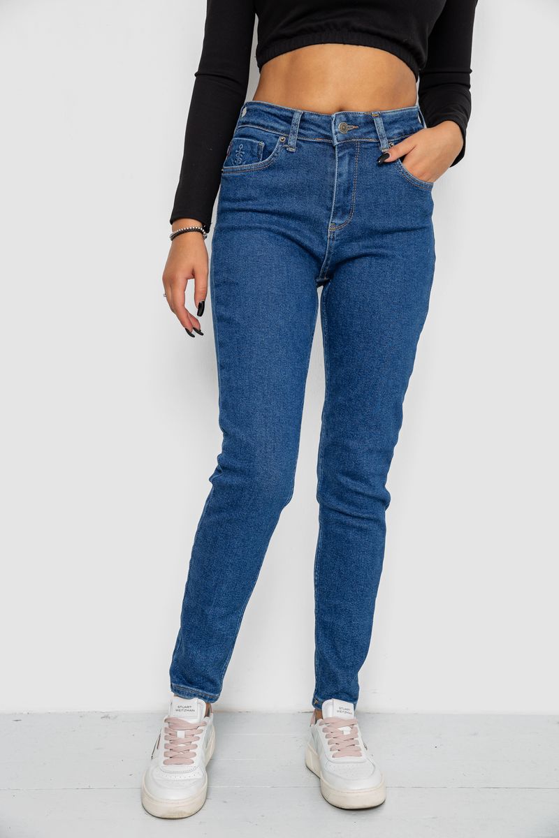 cc486744-679e-11ef-8588-d8cb8a9c13c3 Джинси жіночі Mom-fit стрейч, колір синій