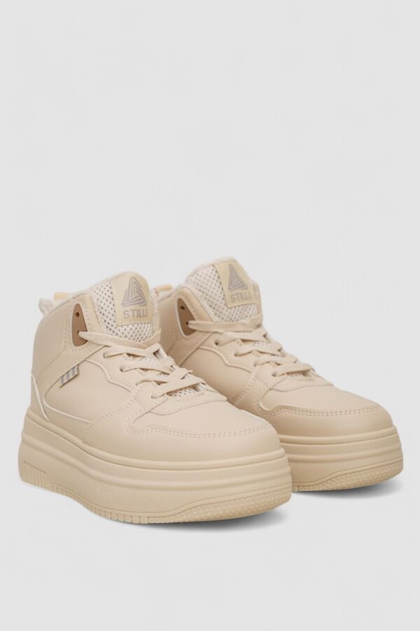 Кросівки жіночі зимові на хутрі, колір бежевий
