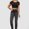 Джинси жіночі однотонні Skinny, колір сірий