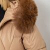 Куртка жіноча зимова коротка, колір бежевий
